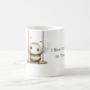 Caneca De Café Abeja Fofa e Doce no Balanço
