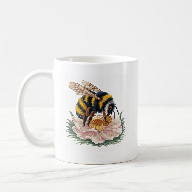Caneca De Café Abeja Recolectando Polen (Esquerda)