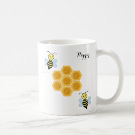 Caneca De Café Abejas felizes e favo de mel