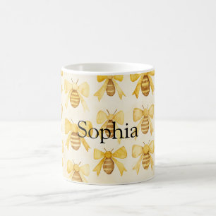 Caneca De Café Abejas Melíferas Amarelas Natal