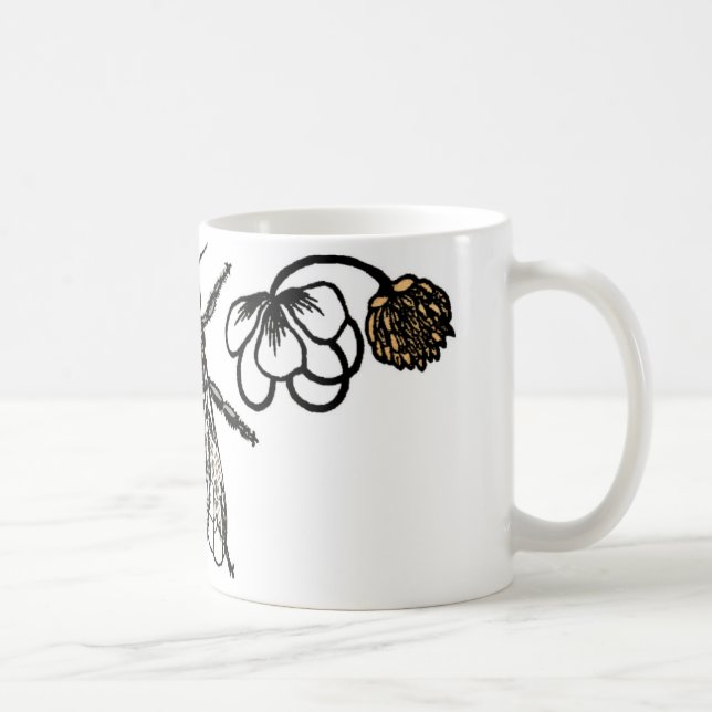 Caneca De Café abelha com trevo (Direita)