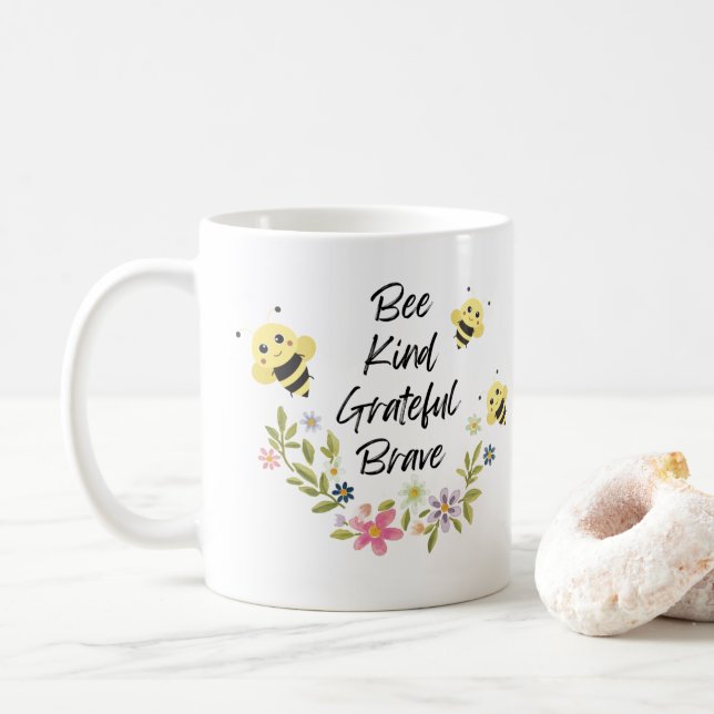 Caneca De Café Abelha Corajosa (Com Donut)