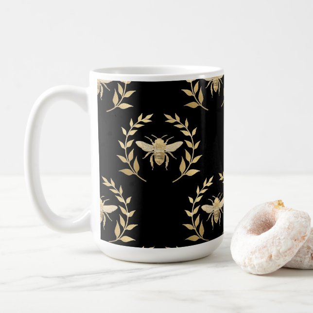 Caneca De Café Abelha Dourada (Com Donut)