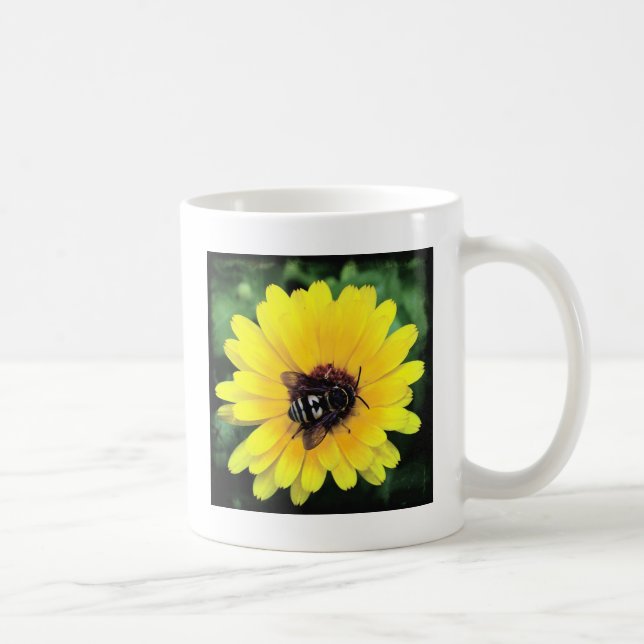 Caneca De Café Abelha e Flor Amarelo (Direita)