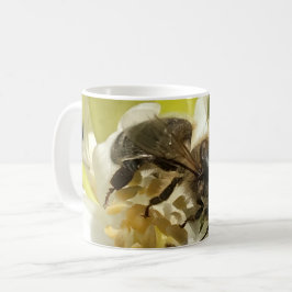 Caneca De Café Abelha no Flor Laranja