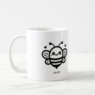 Caneca De Café Abelhas de Mel Doce - Arte da Linha de Enfermeiro