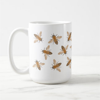 Caneca De Café Abelhas Desenhadas À Mão Mug