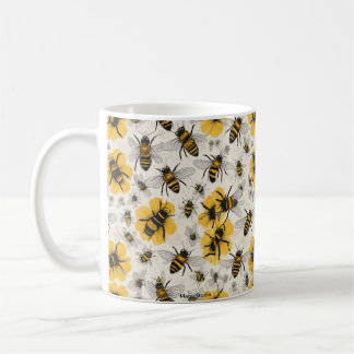 Caneca De Café Abelhas Design