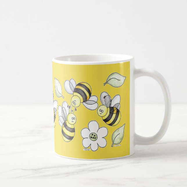 Caneca De Café Abelhas do amor! (Direita)