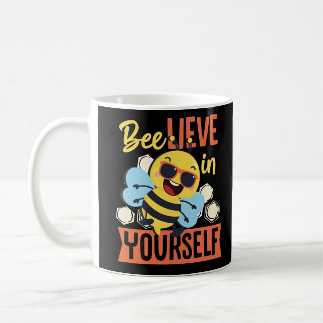 Caneca De Café Abelhas Em Si Próprias Abelhas Abelhas (Esquerda)