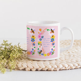 Caneca De Café Abelhas Motivacionais com 3 Cotações Inspiracionai