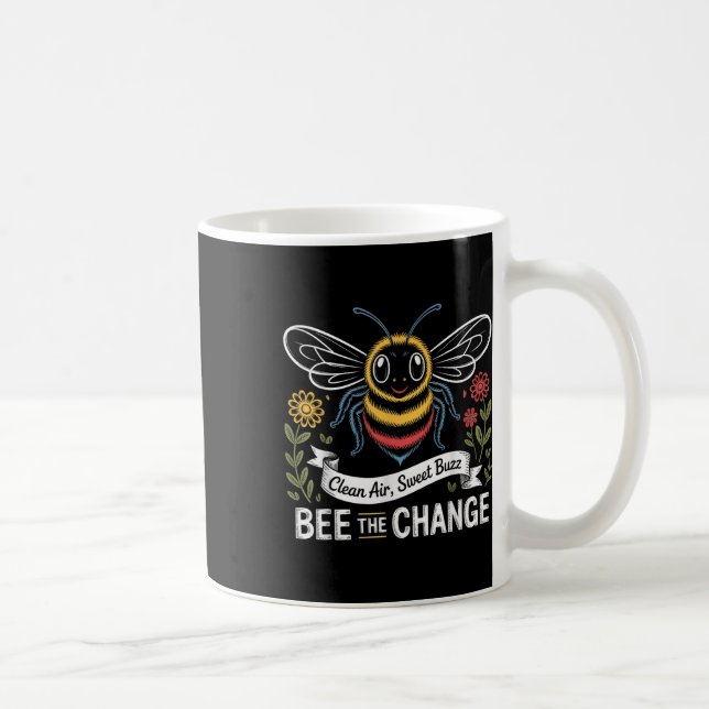 Caneca De Café Abelhe A Mudança Da Consciência Ambiental (Direita)