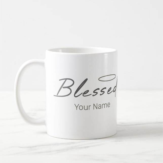 Caneca De Café Abençoada Design Religiosa Halo Para Presente Cris (Esquerda)