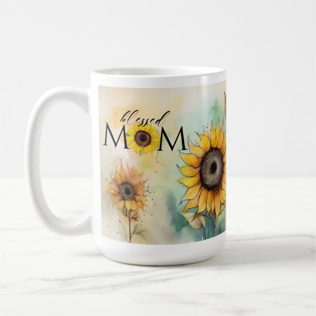 Caneca De Café Abençoada Mãe Dama De Lingueiro, Mãe Mãe (Esquerda)