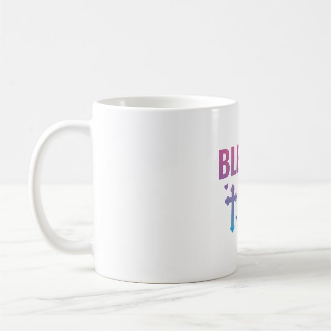 Caneca De Café Abençoada Mãe Gradiente (Esquerda)