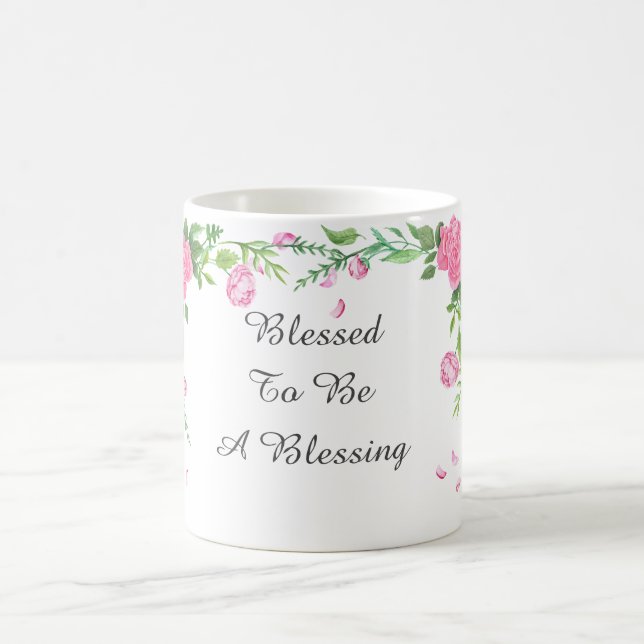 Caneca De Café Abençoado para ser uma bênção (Centro)