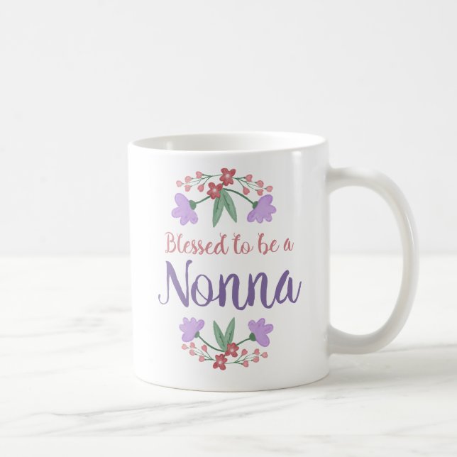 Caneca De Café Abençoado por ser um mug de nonna (Direita)