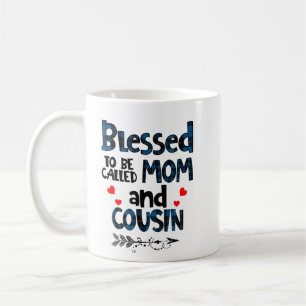 Caneca De Café Abençoado Seja Chamado Mãe E Primo