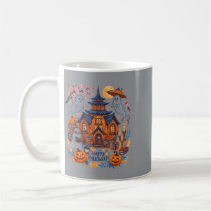 Caneca De Café Abóbora Boo Japonesa Halloween
