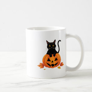 Caneca De Café Abóbora De Gato De Halloween Para Mulheres Homens