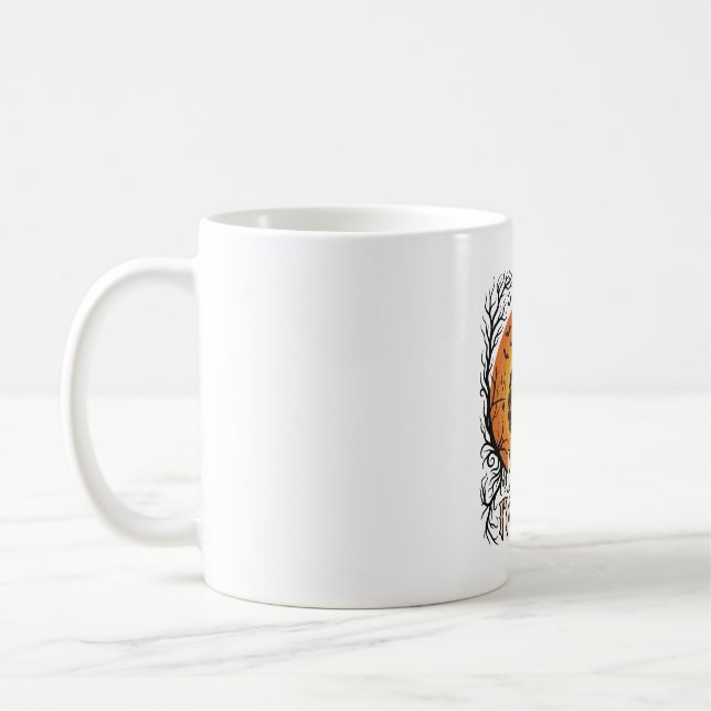 Caneca De Café Abóbora de Halloween Assombrada Noite Assustadora  (Esquerda)