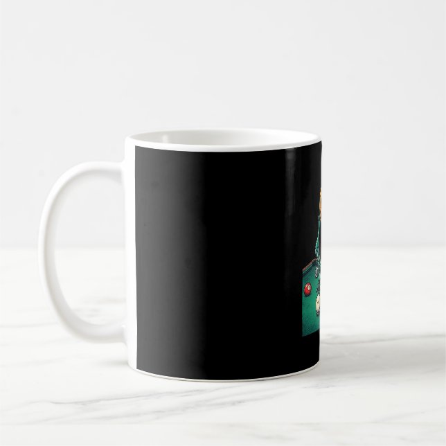 Caneca De Café Abóbora de Halloween Esqueleto Jogando Bilhar  (Esquerda)