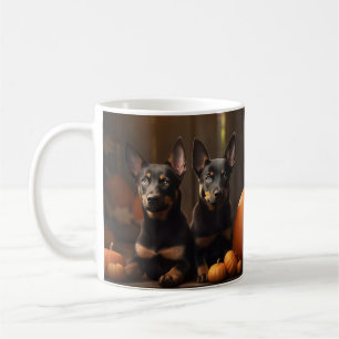 Caneca De Café Abóbora de outono de Kelpie australiano
