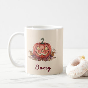 Caneca De Café Abóbora de Poção de Bruxa Personalizada