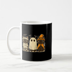 Caneca De Café Abóbora Divertida de Halloween Gato Preto Assustad