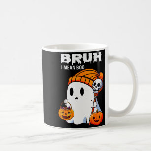 Caneca De Café Abóbora do Crânio do Fantasma do Bruh do Halloween