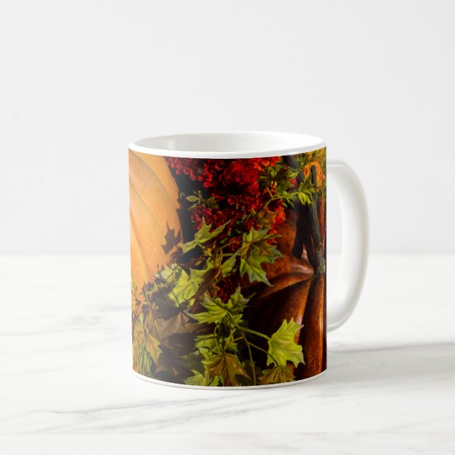 Caneca De Café Abóbora E Abóbora De Mãe (Frente Esquerda)