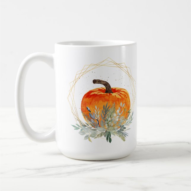 Caneca De Café Abóbora Elegante (Esquerda)