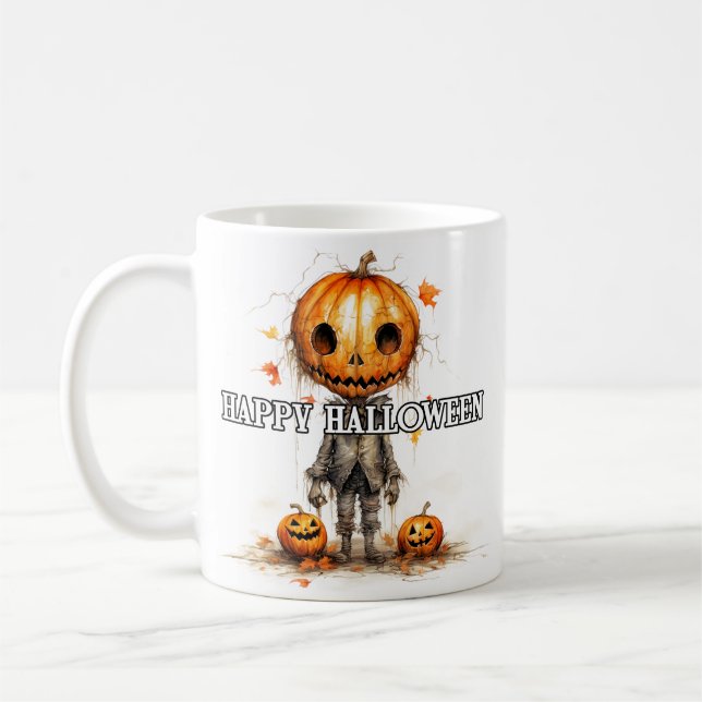 Caneca De Café Abóbora Endiabrada | Feliz Halloween (Esquerda)