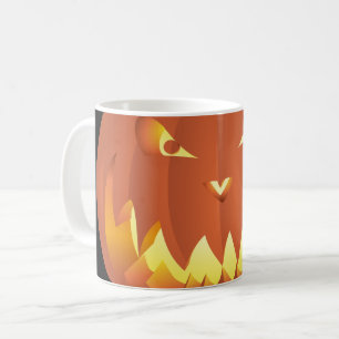 Caneca De Café Abóbora para o Halloween...
