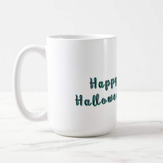 Caneca De Café Abóbora Spooky Jack O'Lantern com Olhos Brilhantes (Esquerda)