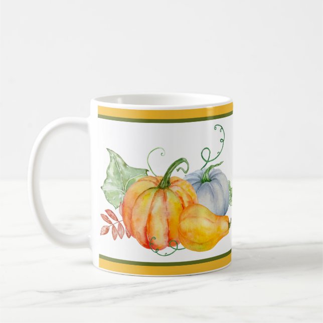 Caneca De Café Abóboras aquarela (Esquerda)