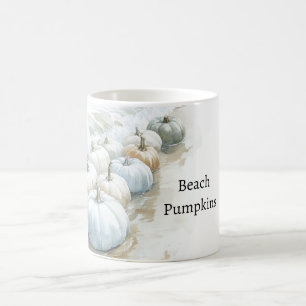 Caneca De Café Abóboras Azuis da Praia Oceânica