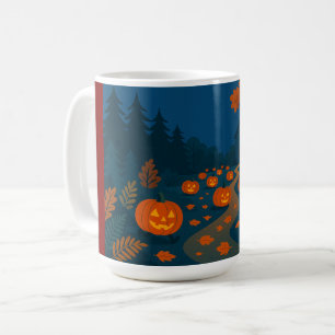 Caneca De Café Abóboras de caça do Dia das Bruxas