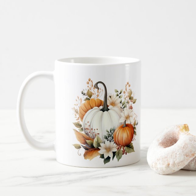 Caneca De Café Abóboras de Outono  (Com Donut)