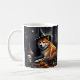 Caneca De Café Abóboras Shiba Inu Halloween Assustadoras