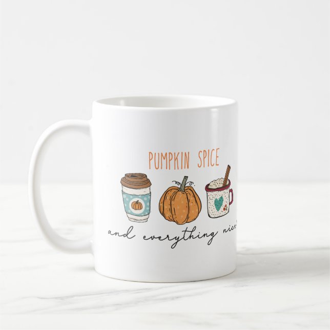 Caneca De Café Abobrinha de especiarias Personalizado (Esquerda)