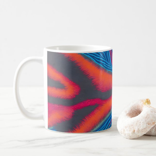 Caneca De Café Aboriginal Abstrato Art Vol 03 (Com Donut)