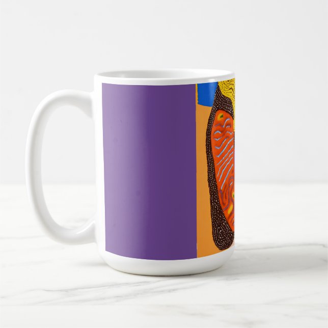 Caneca De Café Aboriginal Abstrato Art Vol 09 (Esquerda)