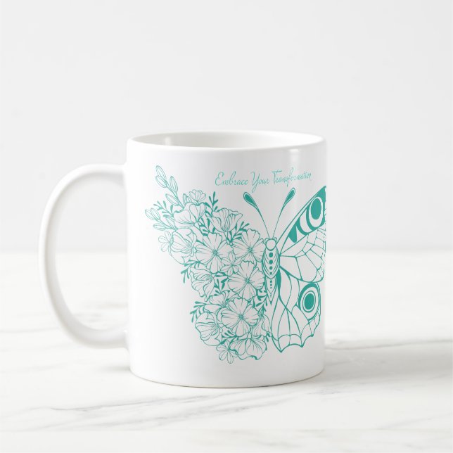 Caneca De Café Abra Sua Transformação Borboleta (Esquerda)