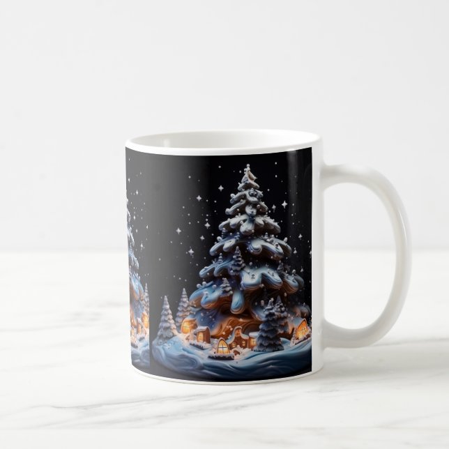 Caneca De Café "Abraça a Mágica da Noite de Natal!" (Direita)