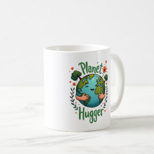 Caneca De Café Abraçador de Planeta - Dia da Terra Ecológico