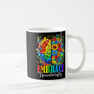 Caneca De Café Abraçar a neurodiversidade cérebro autismo consciê