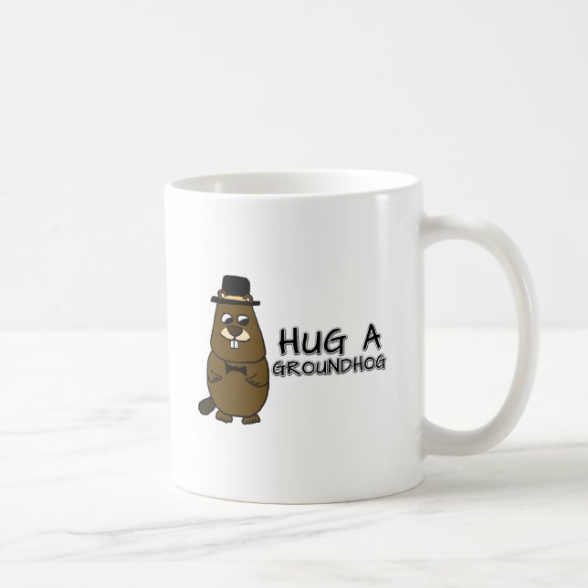 Caneca De Café Abraçar uma marmota (Direita)
