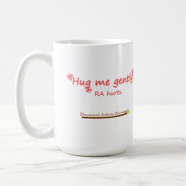 Caneca De Café Abrace-me agridem delicadamente (Esquerda)