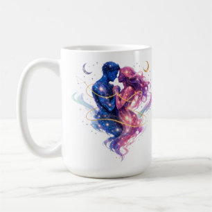 Caneca De Café Abraço cósmico de poeira estelar e destino
